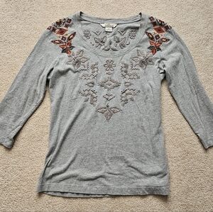 Bob Timberlake Embroidered Cotton Top